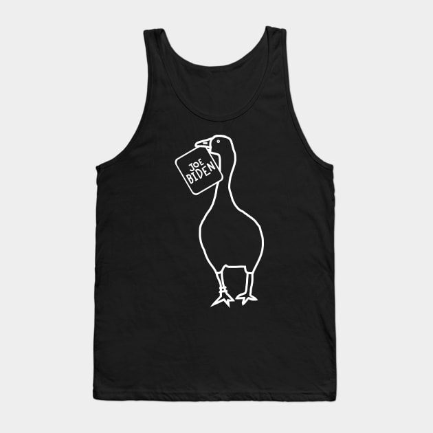 Minimal Goose with Stolen Joe Biden Sign Tank Top by ellenhenryart